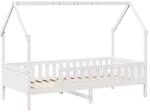 vidaXL Kinderbett Hausbett Wei&szlig; 90x190 cm Massivholz Kiefer 850708