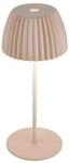 Brilo Akku-Tischleuchte Riffle Mini Touch Dimmbar &Oslash; 8,5 cm x 20 cm Beige
