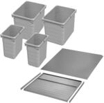 Ninka Abfalltrennsystem Eins2vier KB 600 mm 2x 7L 2x 15L Alugrau f&uuml;r...