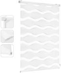Sekey Doppelrollo Welle Klemmfix ohne Bohren Polyester Wei&szlig; 75x100cm