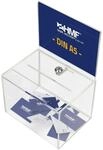 HMF 46913 Acryl Spendenbox Abschlie&szlig;bar 215 x 16 x 16 cm DIN A5 Blatteinschub