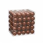 Relaxdays Weihnachtskugeln 100er Set Polystyrol Braun Matt 7 cm x 6 cm 7 g