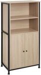 Tectake Highboard Doncaster Industrial Style Holz und Stahl 60 x 38 x 125 cm