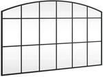 vidaXL Wandspiegel Schwarz 100x60 cm Gew&ouml;lbt Eisen 358639