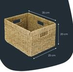 HMF 37049-S4 Aufbewahrungskorb Korb Seegras Billy 35 x 25 x 20 cm