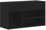 vidaXL Schuhbank Schwarz Eichen-Optik 80 x 30 x 45 cm Holzwerkstoff 862703