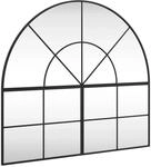 vidaXL Wandspiegel Schwarz 100x90 cm Gew&ouml;lbt Eisen 3200611