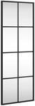 vidaXL Wandspiegel Schwarz 30x80 cm Rechteckig Eisen 358642