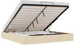vidaXL Ottoman-Bett ohne Matratze Creme 160x200 cm Stoff 3310894