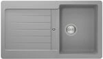 Respekta Einbausp&uuml;le Massivgranit Austin 86 cm x 50 cm Grau