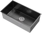 ML-Design XXL Sp&uuml;lbecken Edelstahl 70x40 cm Anthrazit Eckig 1 Becken mit Siphon
