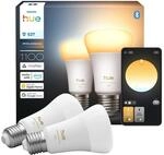 Philips Hue Leuchtmittel E27 White Ambiance 1100,m 8,1 W 2er Set
