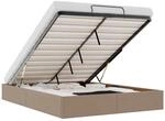 vidaXL Ottoman-Bett ohne Matratze Cappucino 140x190cm Kunstleder 3310803