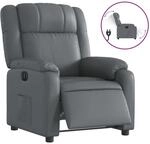 vidaXL Relaxsessel Elektrisch Grau Kunstleder 3205139