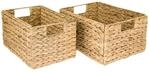 HMF 372410-S2-M+L Aufbewahrungskorb Faltbarer Korb Wasserhyazinthe Seegras 36 x...