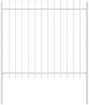 vidaXL Gartenzaun Wei&szlig; 5,1 x 1,5 m Pulverbeschichteter Stahl 3334062