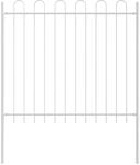 vidaXL Gartenzaun Grau 6,8 x 1,2 m Pulverbeschichteter Stahl 3334071