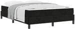 vidaXL Boxspringbett mit Matratze Schwarz 160 x 220 cm Stoff 3398799