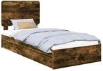 vidaXL Stauraumbett R&auml;uchereiche 90 x 200 cm Holzwerkstoff 3412725