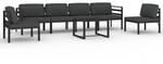 vidaXL 7-tlg Garten-Lounge-Set mit Kissen Aluminium Anthrazit Modell 1