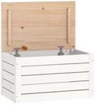 vidaXL Truhe Wei&szlig; 59,5x36,5x33 cm Massivholz Kiefer 823615