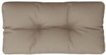 vidaXL Palettenkissen Taupe 80x40x12 cm Stoff 360609
