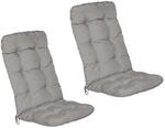 Beautissu Flair HL Hochlehner 120x50x8cm Hellgrau 6tlg
