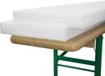 Beautissu Konstanz Schaumstoffrohling f&uuml;r Bierbank 4x25x220cm Wei&szlig; 2tlg