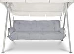 Beautissu Flair HS Hollywoodschaukelauflage 180x50x8cm Hellgrau