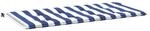 vidaXL Gartenbank-Auflage Blau&Wei&szlig; Gestreift 120x50x4 Oxford-Gewebe 361135