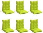 vidaXL Niedriglehner-Auflagen 6 Stk Knallgr&uuml;n Oxford-Gewebe 377706