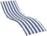 vidaXL Sonnenliegen-Auflage Blau&Wei&szlig; Gestreift Oxford-Gewebe 361399