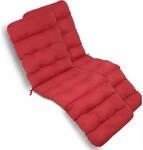 Beautissu Flair DC Deckchairauflage 200x50x8cm Rot 2tlg