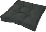 Beautissu Flair Loungekissen Outdoor Sitz 60x60x10cm Graphitgrau