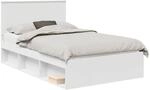 vidaXL Bettrahmen mit Kopfteil Wei&szlig; 120 x 200 cm Massives Kiefernholz 3409381