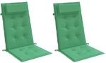 vidaXL Hochlehner-Auflagen 2 Stk Gr&uuml;n Oxford-Gewebe 361889