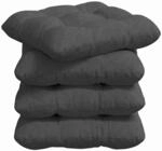 vidaXL Sitzkissen 4 Stk Dunkelgrau 40 x 40 cm Cordstoff 42015096