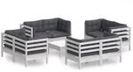 vidaXL 9-tlg Garten-Lounge-Set mit Anthrazit Kissen Kiefernholz Modell 4
