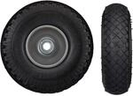 Relaxdays 2er Sackkarrenrad Set Stahl Schwarz Grau Pannensicher 26 cm x 8,5 cm