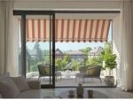 Spettmann Fallarmmarkise Line Silber 400 cm x 150 cm Gelb-Orange-Rot