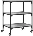 vidaXL K&uuml;chenwagen Grau Sonoma 60x41x76 cm Holzwerkstoff 842304