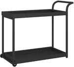 vidaXL Barwagen Schwarz 100x45x83 cm Poly Rattan