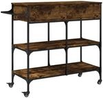 vidaXL K&uuml;chenwagen R&auml;uchereiche 105x42x95 cm Holzwerkstoff 842378