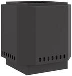 vidaXL Rauchfreier Feuerkorb Schwarz 48 x 48 x 51 cm Stahl 858976