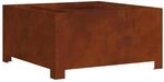 vidaXL Feuerstelle Braun 60 x 60 x 30 cm Wetterfeststahl 858963