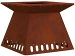 vidaXL Feuerstelle Braun 48 x 48 x 40 cm Wetterfeststahl 858923
