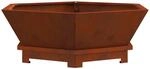 vidaXL Feuerstelle Braun 75 x 75 x 28 cm Wetterfeststahl 858997