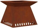 vidaXL Feuerstelle Braun 60 x 60 x 50 cm Wetterfeststahl 858925