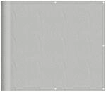 vidaXL Balkon-Sichtschutz Hellgrau 90x600 cm 100 % Polyester-Oxford 4000010