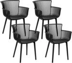 Beliani Esszimmerstuhl Schwarz 45x52x84